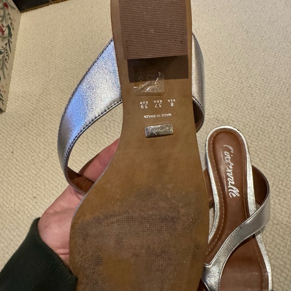 L'INTERVALLE Metallic Silver Sandals - Picture 2 of 2